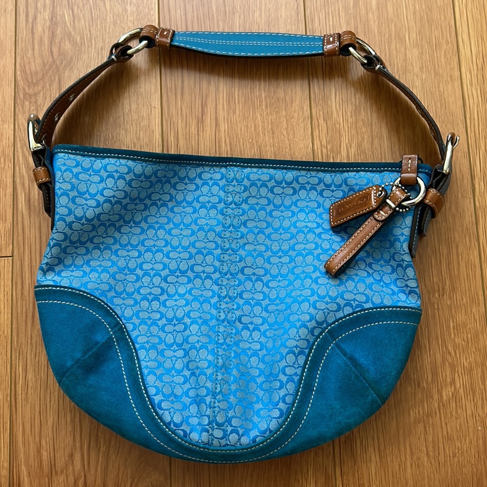 vintage blue coach bag